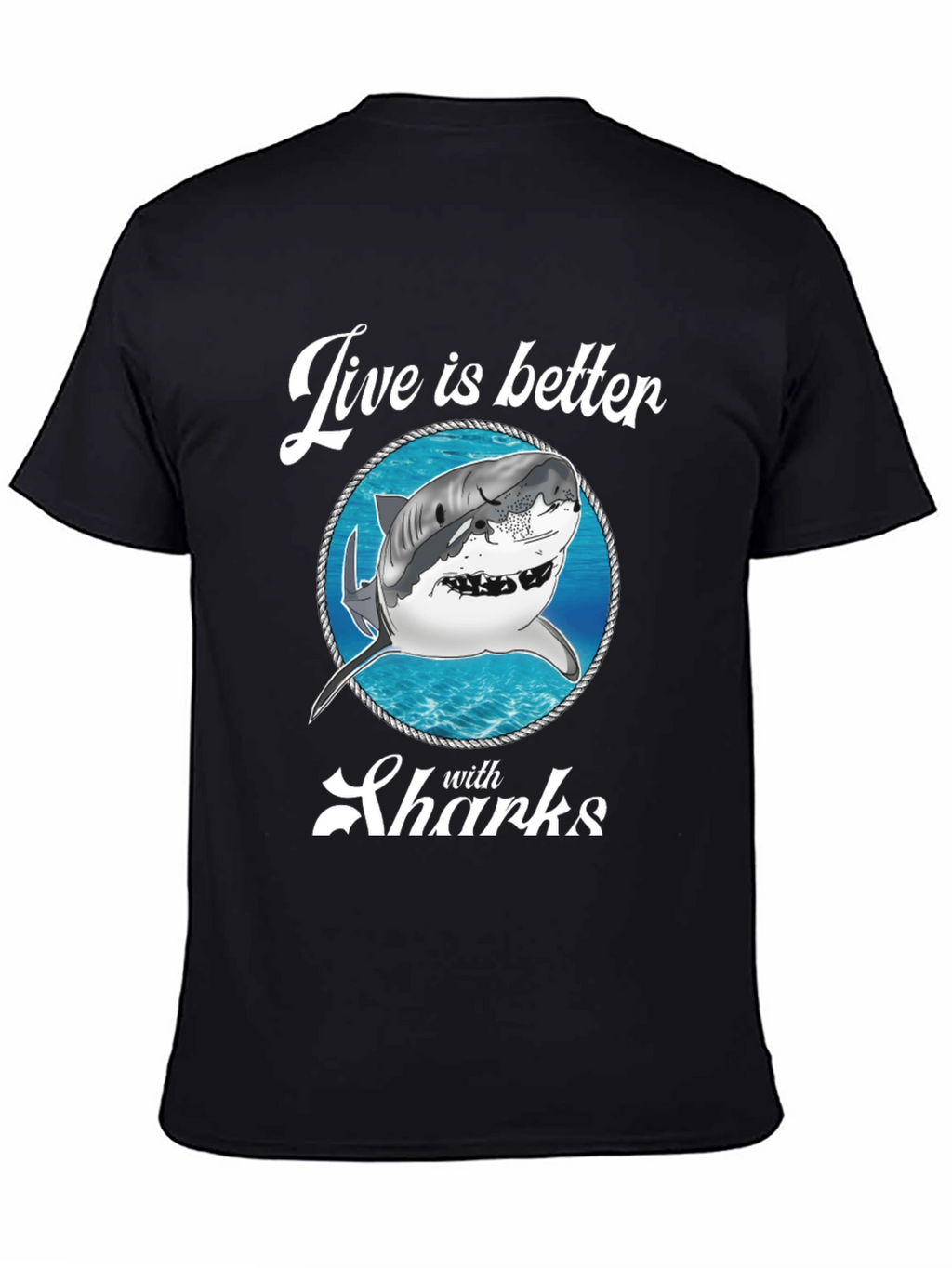 Live is Better with Sharks Graphic Tee