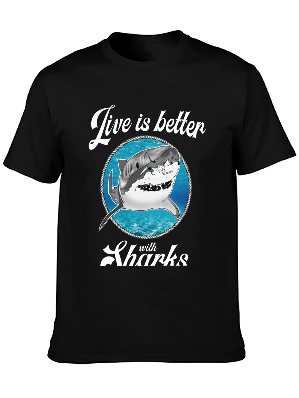 Live is Better with Sharks Graphic Tee