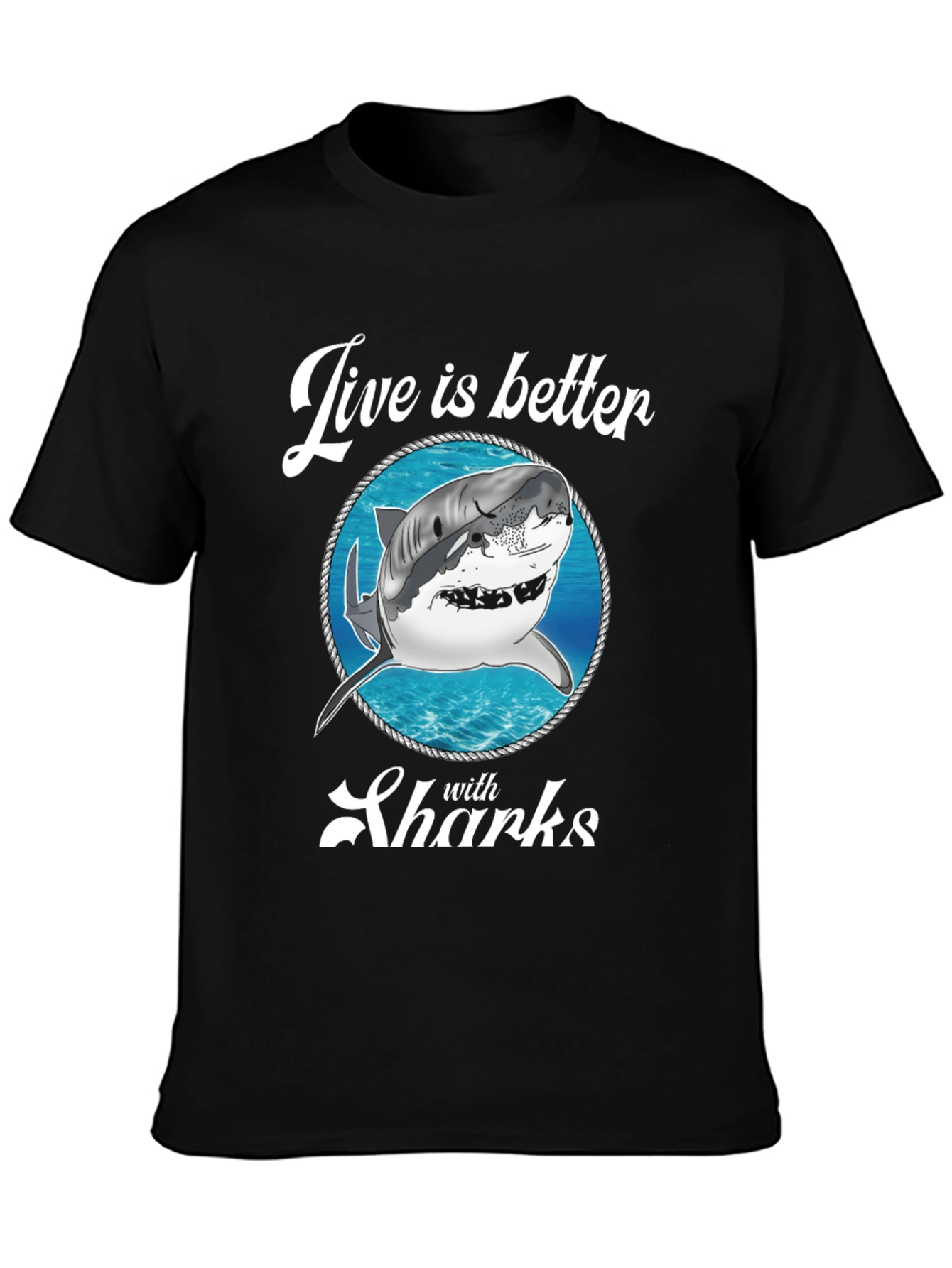 Live is Better with Sharks Graphic Tee