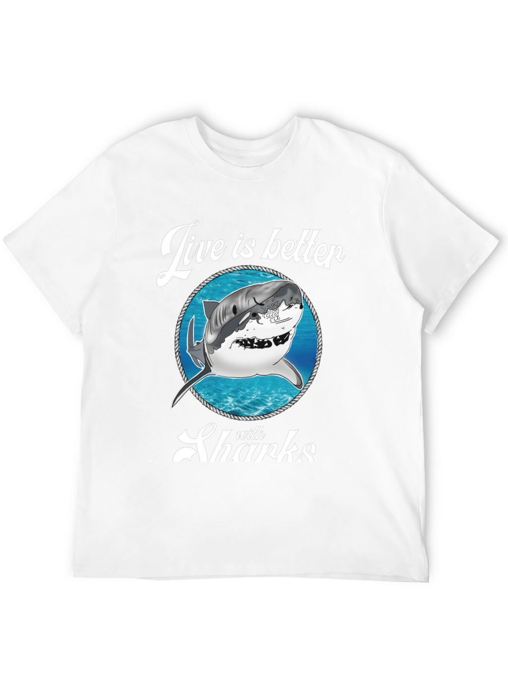 Live is Better with Sharks Graphic Tee