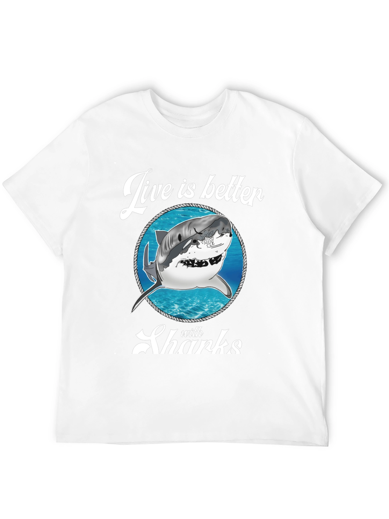 Live is Better with Sharks Graphic Tee