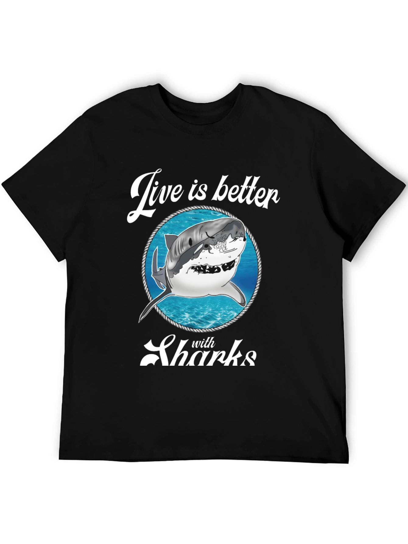 Live is Better with Sharks Graphic Tee
