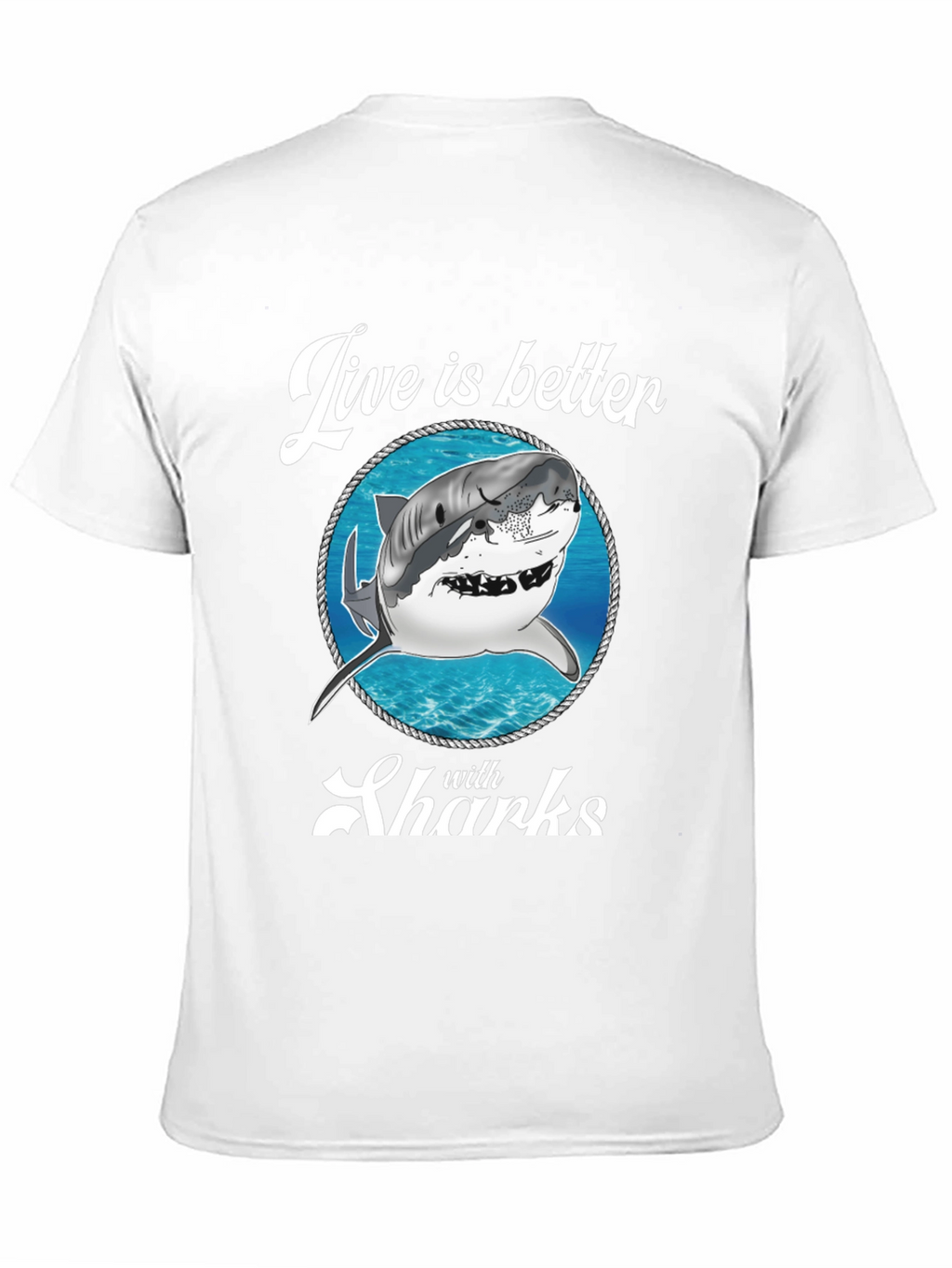 Live is Better with Sharks Graphic Tee