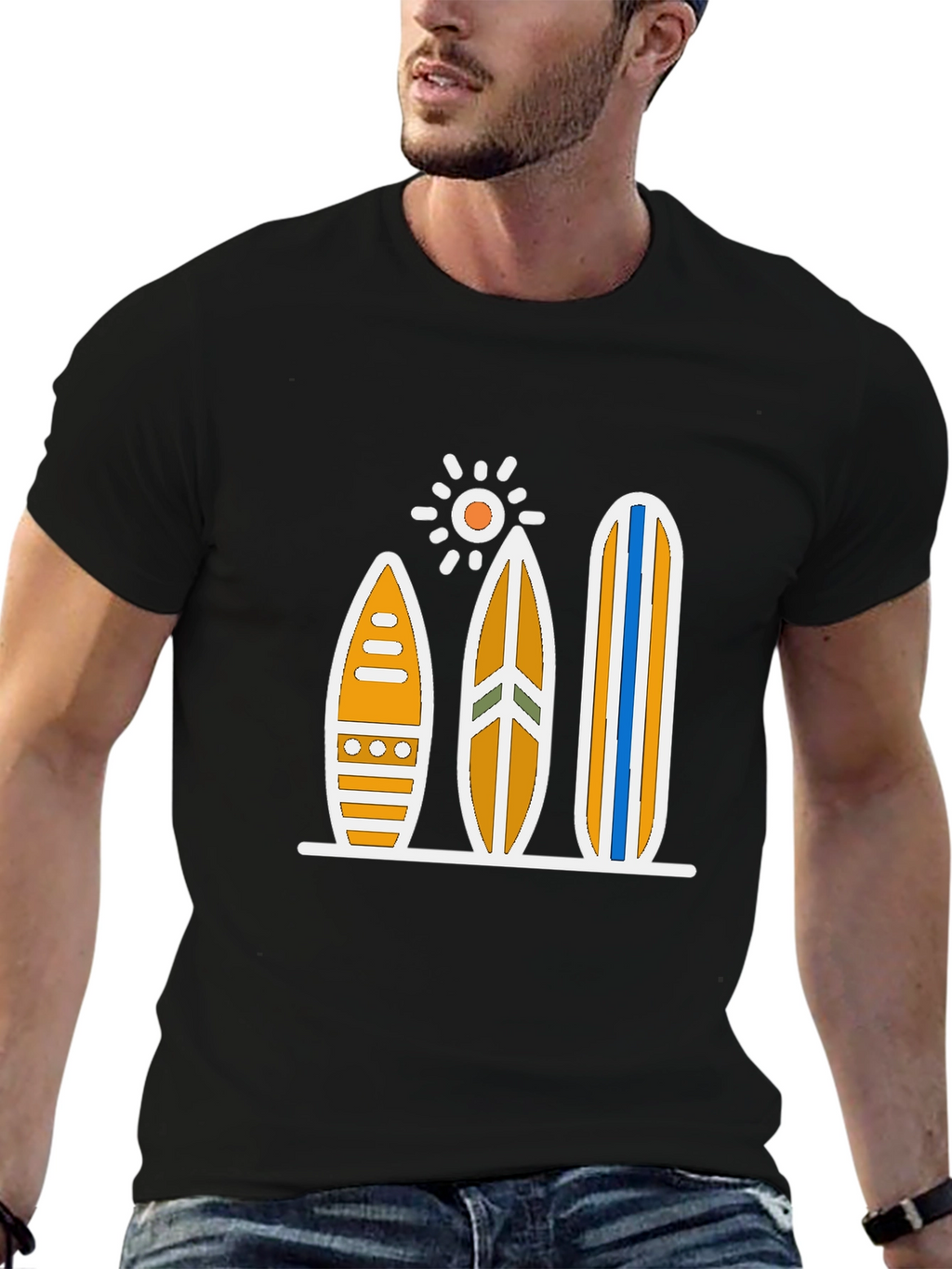 Surfboard Sun Graphic Tee