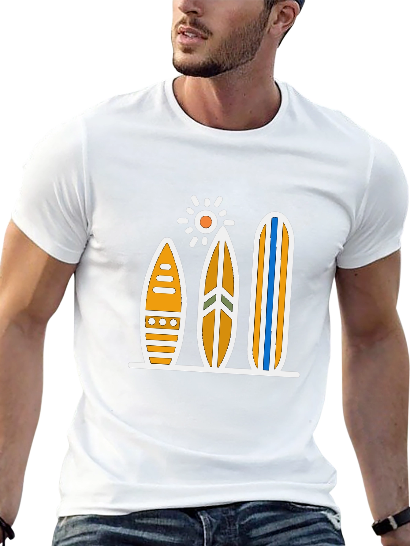 Surfboard Sun Graphic Tee