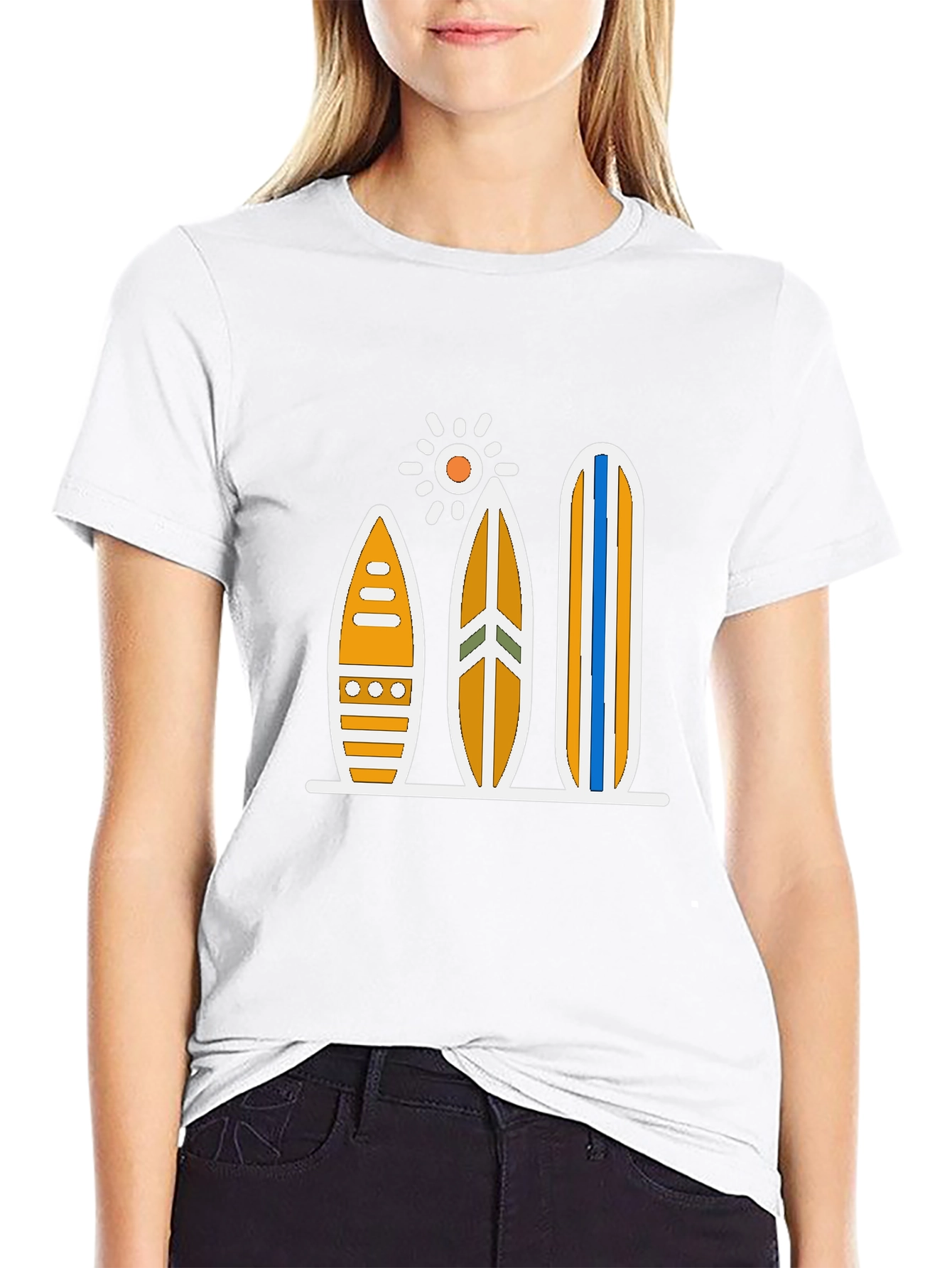 Surfboard Sun Graphic Tee