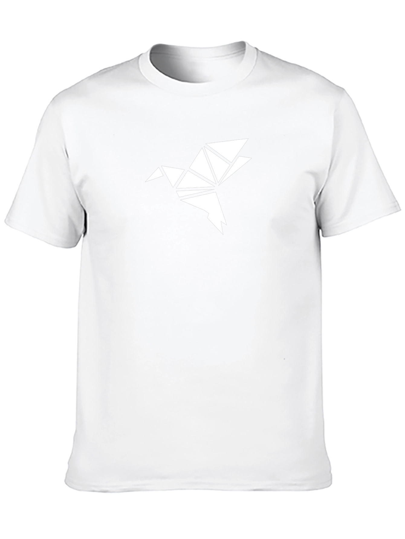 Geometric Origami Bird Tee - Black
