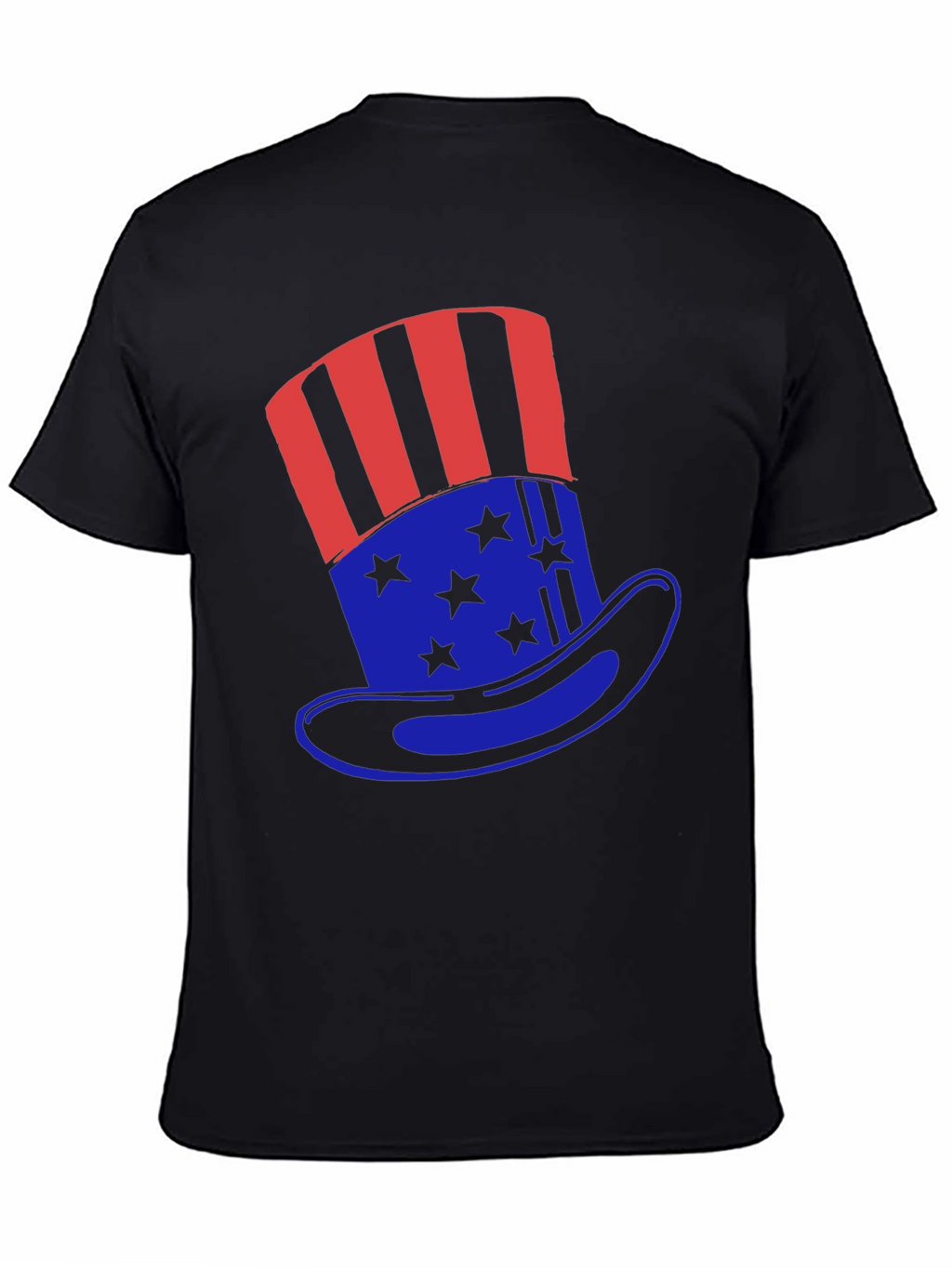 Patriotic Uncle Sam Hat Graphic T-Shirt