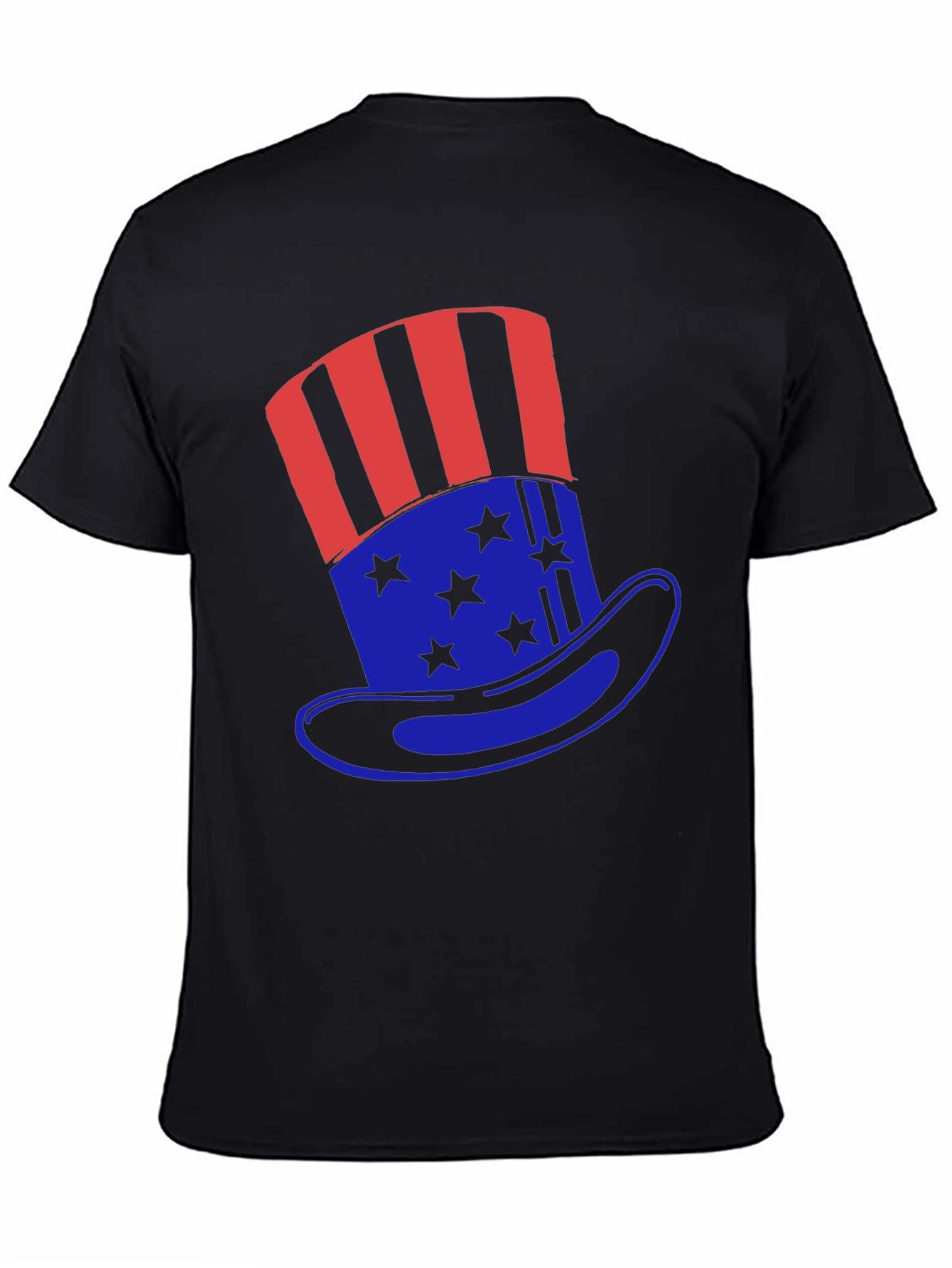 Patriotic Uncle Sam Hat Graphic T-Shirt