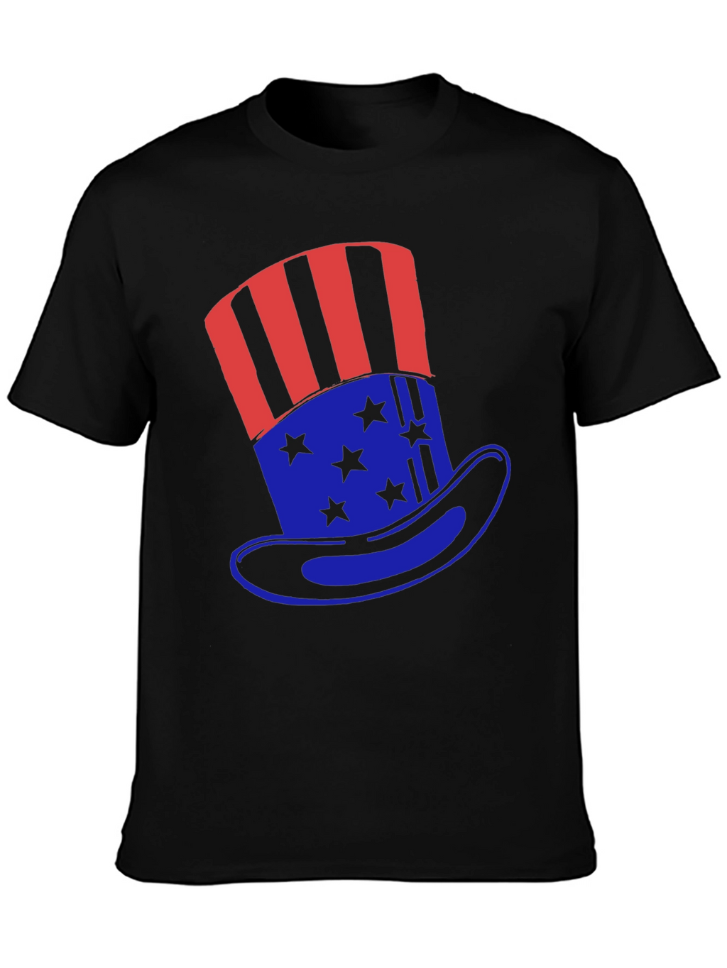 Patriotic Uncle Sam Hat Graphic T-Shirt