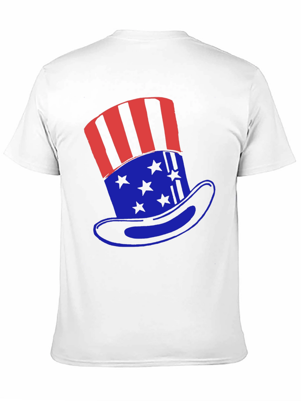 Patriotic Uncle Sam Hat Graphic T-Shirt