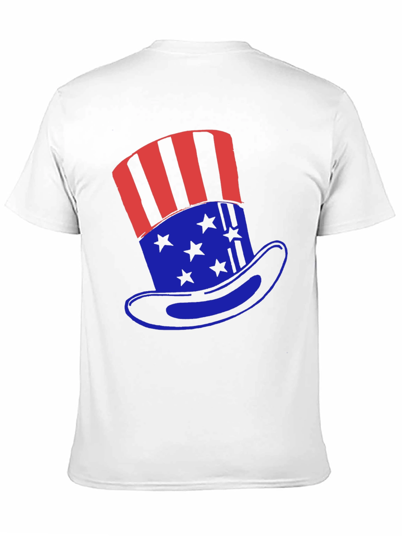 Patriotic Uncle Sam Hat Graphic T-Shirt