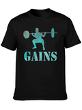 Gains Weightlifting Graphic T-Shirt