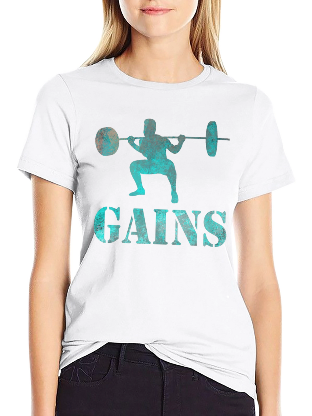 Gains Weightlifting Graphic T-Shirt