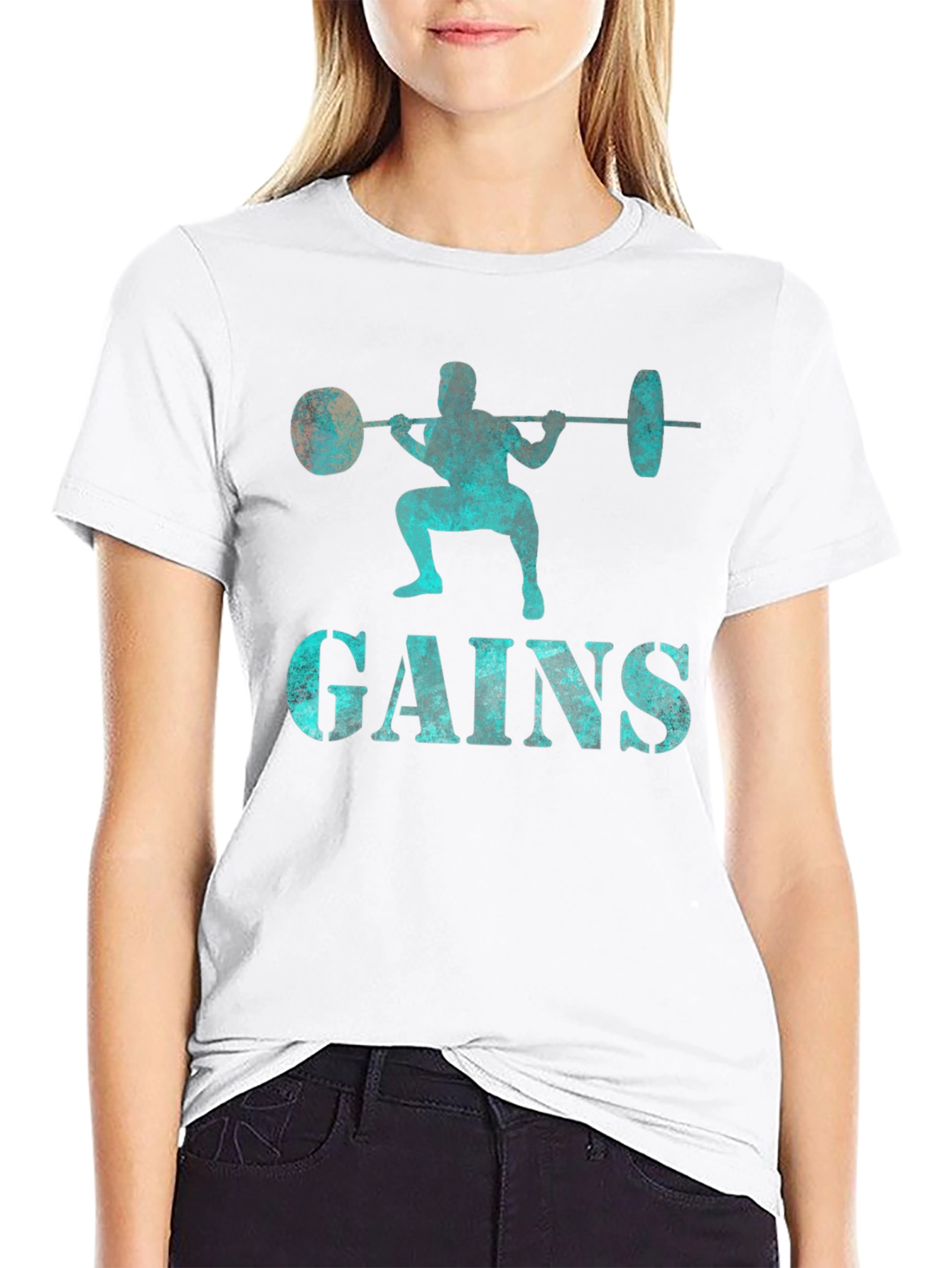 Gains Weightlifting Graphic T-Shirt