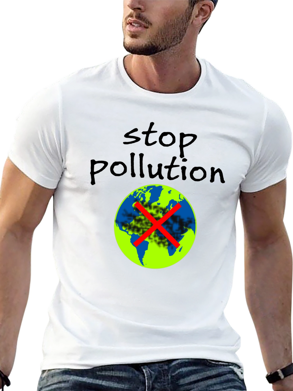 Stop Pollution Graphic Tee - Eco-Friendly Fashion