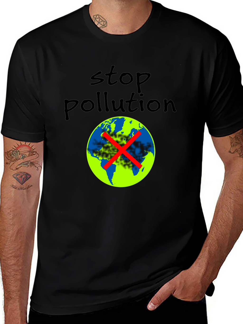 Stop Pollution Graphic Tee - Eco-Friendly Fashion