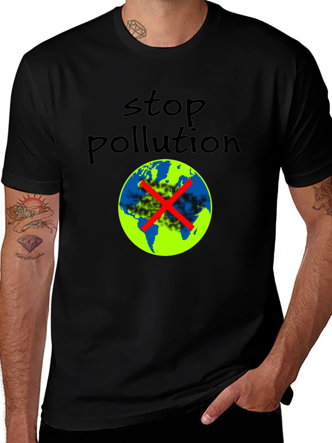 Stop Pollution Graphic Tee - Eco-Friendly Fashion