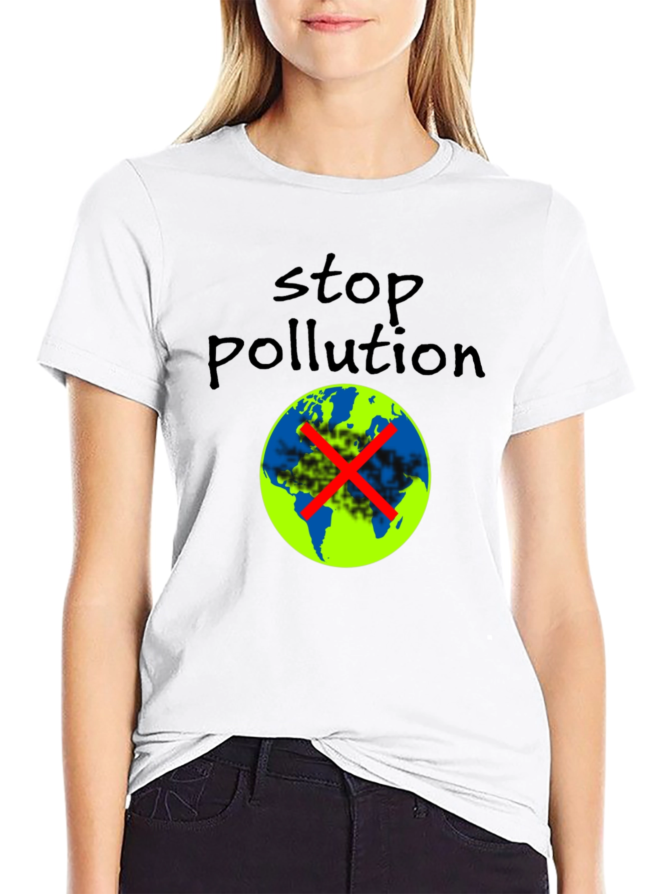 Stop Pollution Graphic Tee - Eco-Friendly Fashion