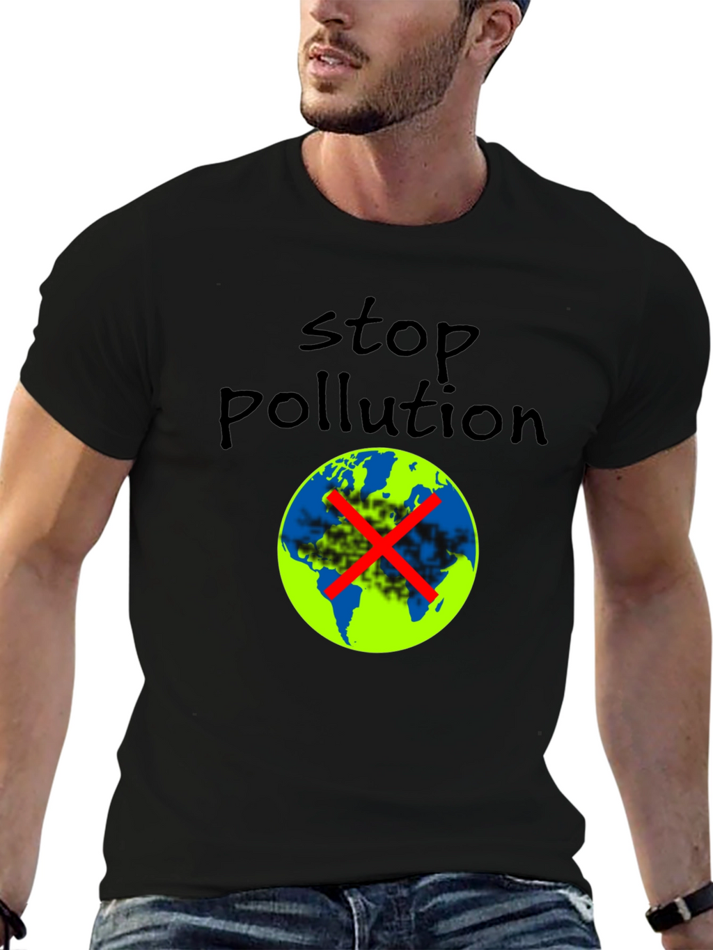 Stop Pollution Graphic Tee - Eco-Friendly Fashion