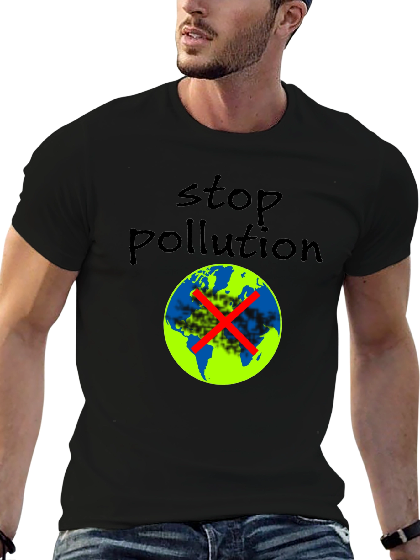 Stop Pollution Graphic Tee - Eco-Friendly Fashion