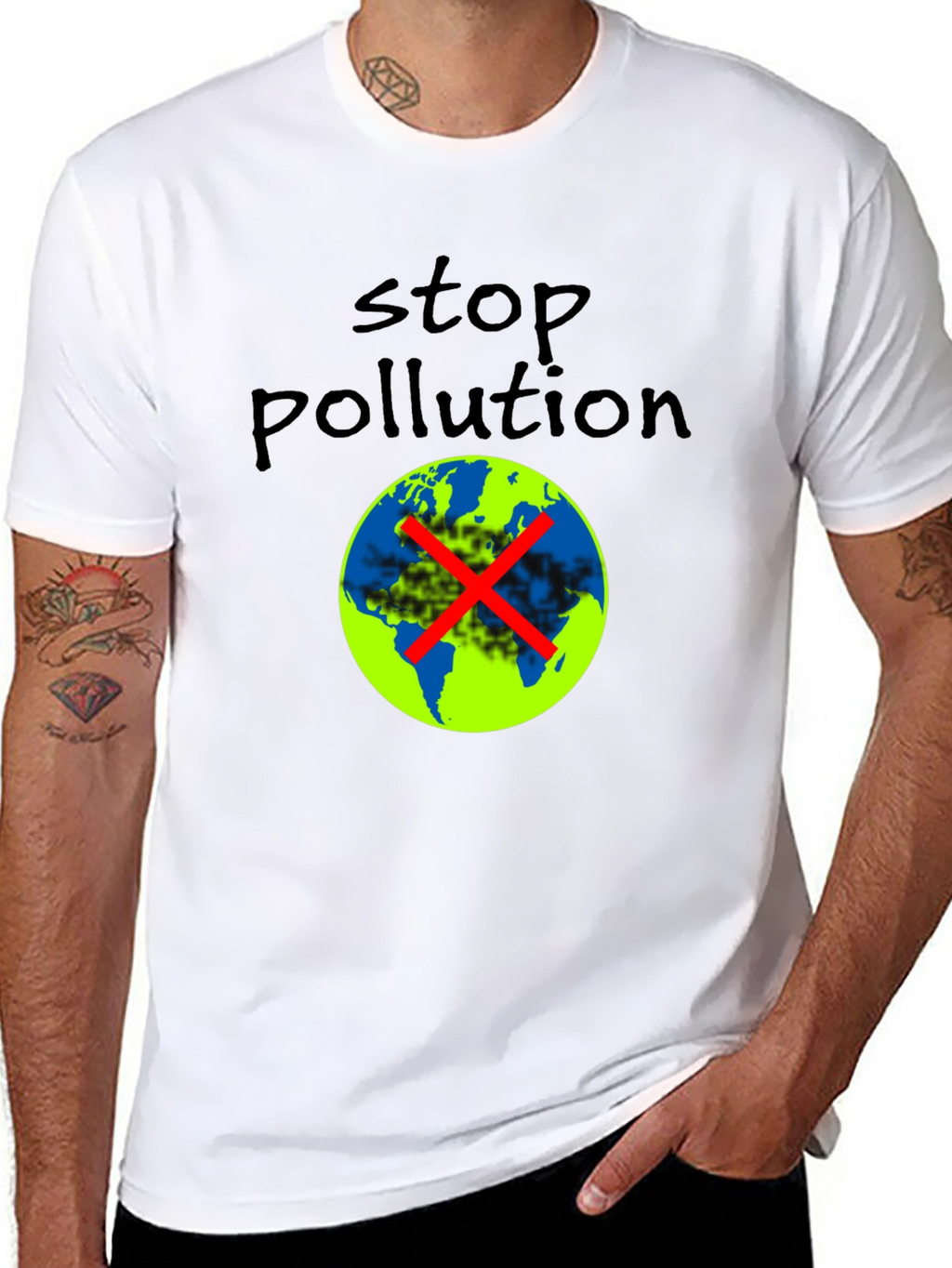 Stop Pollution Graphic Tee - Eco-Friendly Fashion