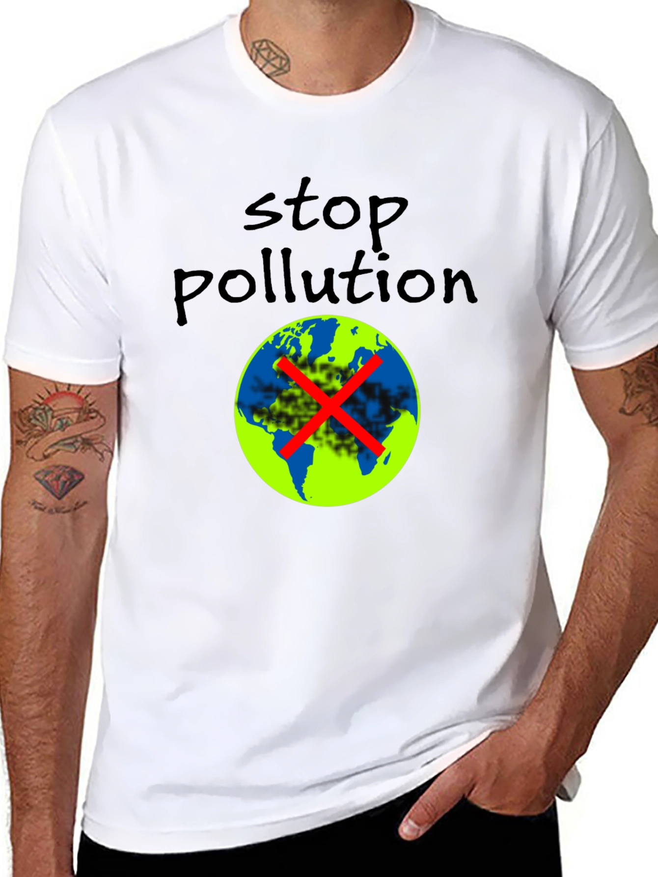 Stop Pollution Graphic Tee - Eco-Friendly Fashion