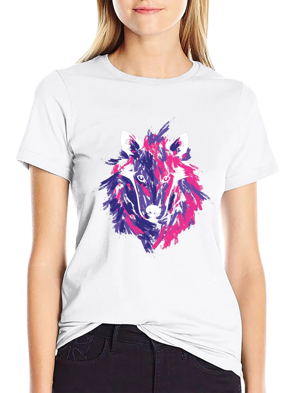 Wolf Graphic Tee - Abstract Art T-Shirt
