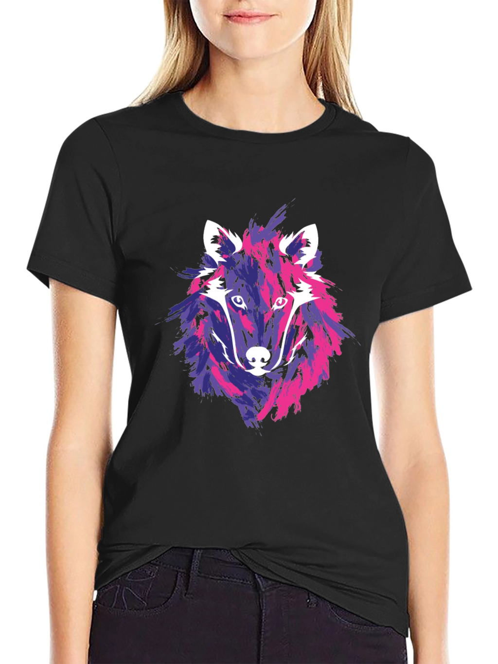 Wolf Graphic Tee - Abstract Art T-Shirt