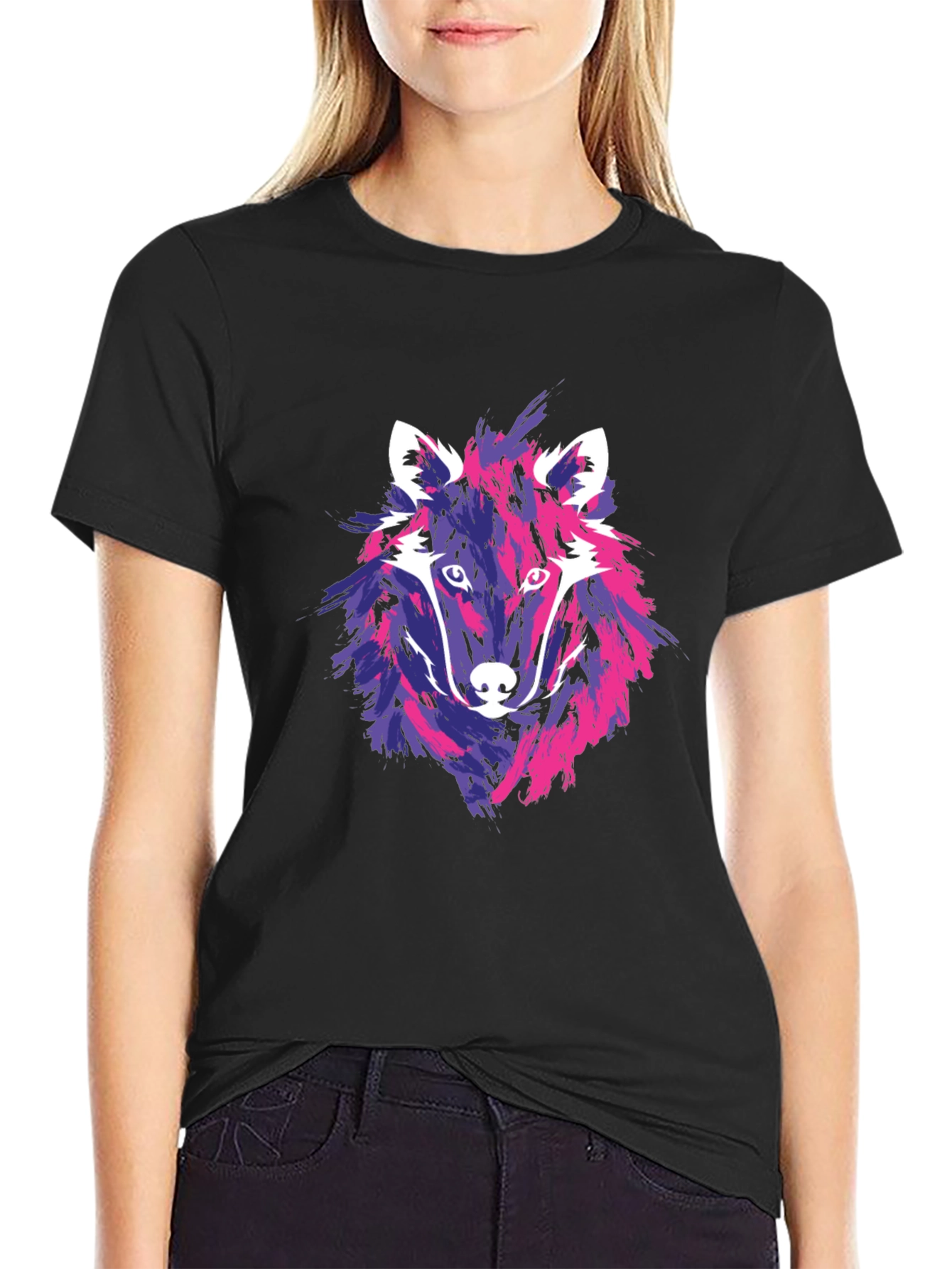 Wolf Graphic Tee - Abstract Art T-Shirt