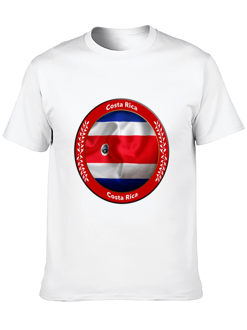 Costa Rica Flag Graphic Black T-Shirt