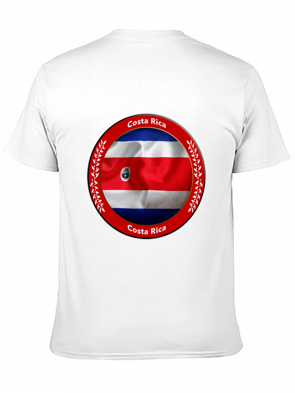 Costa Rica Flag Graphic Black T-Shirt