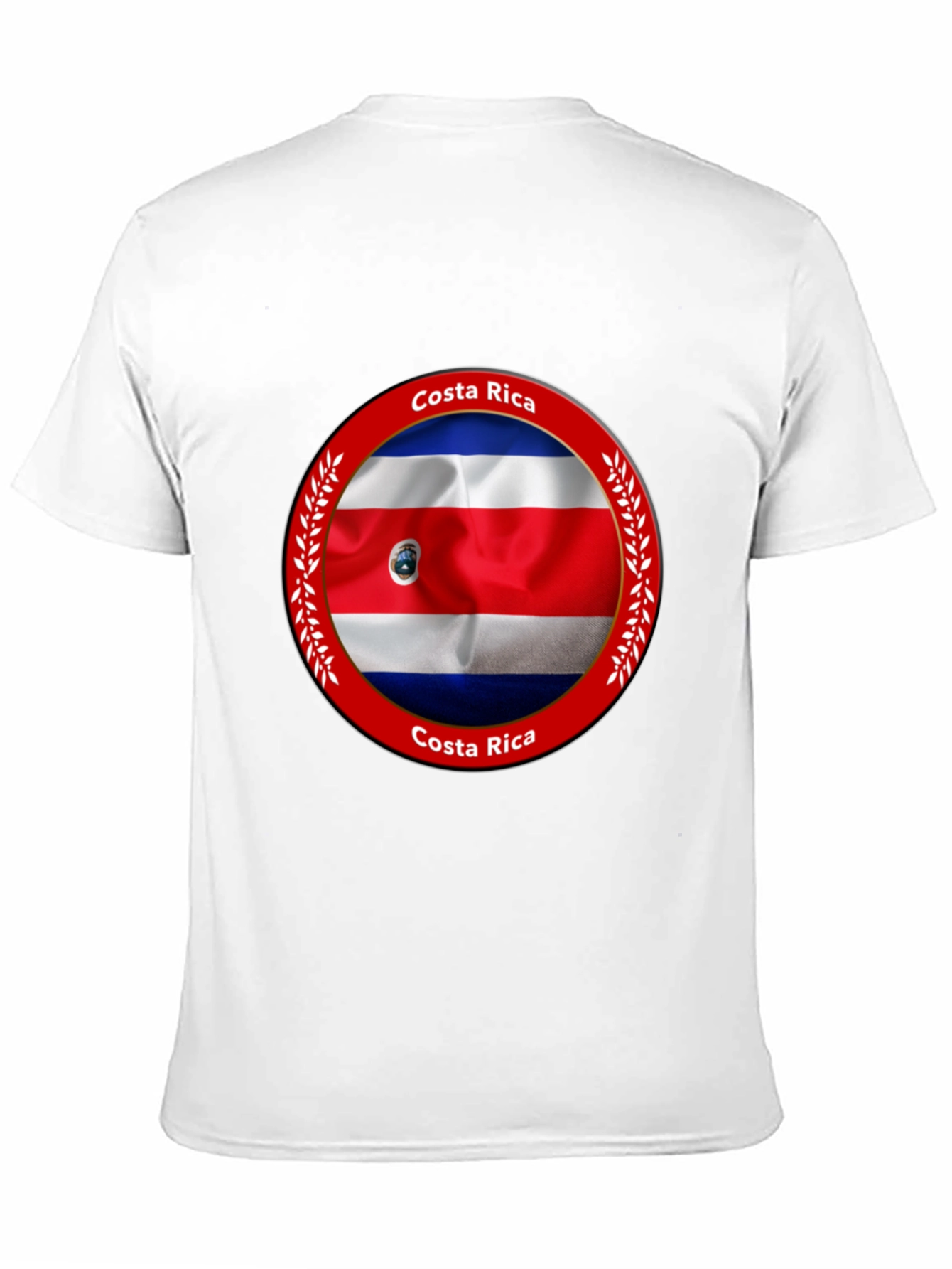 Costa Rica Flag Graphic Black T-Shirt