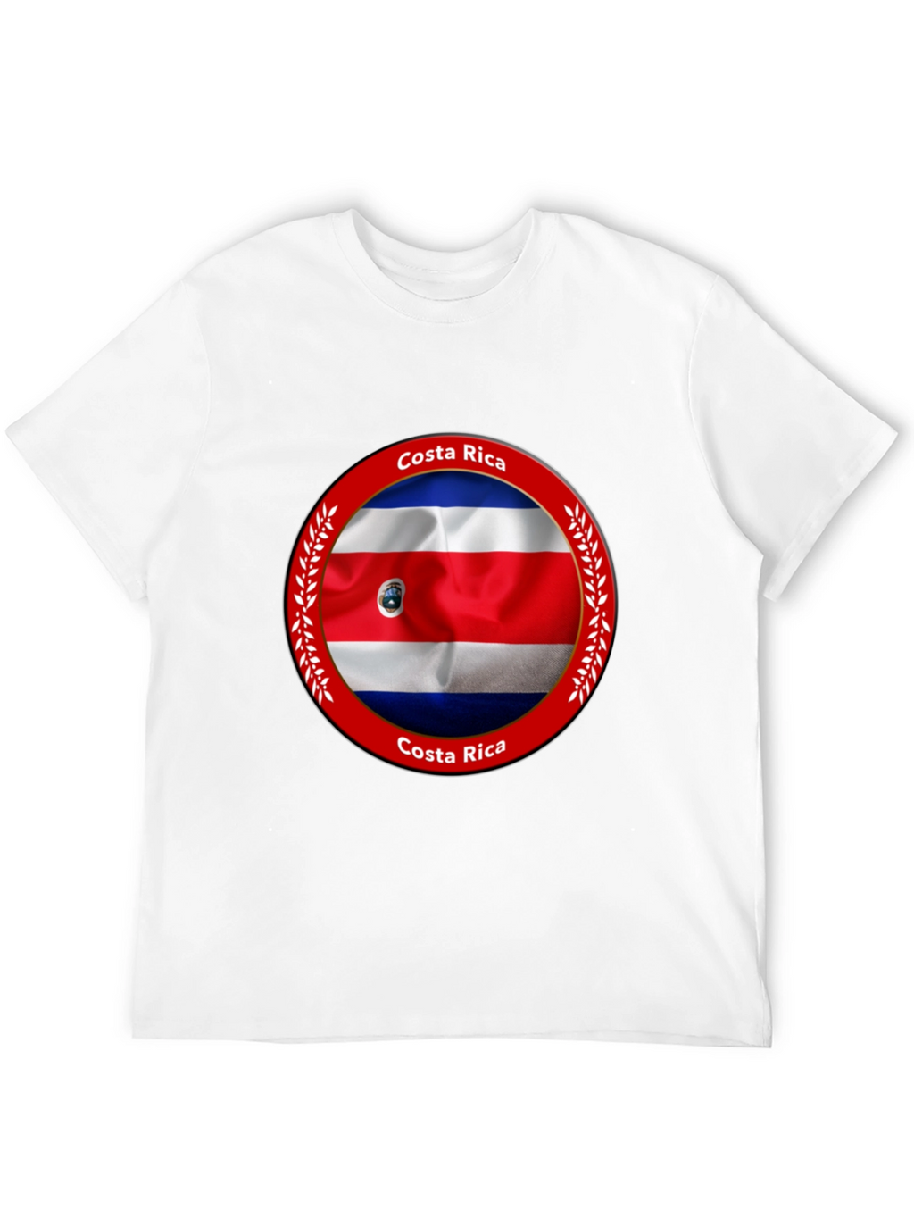 Costa Rica Flag Graphic Black T-Shirt