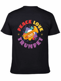 Peace Love Trumpet Graphic T-Shirt