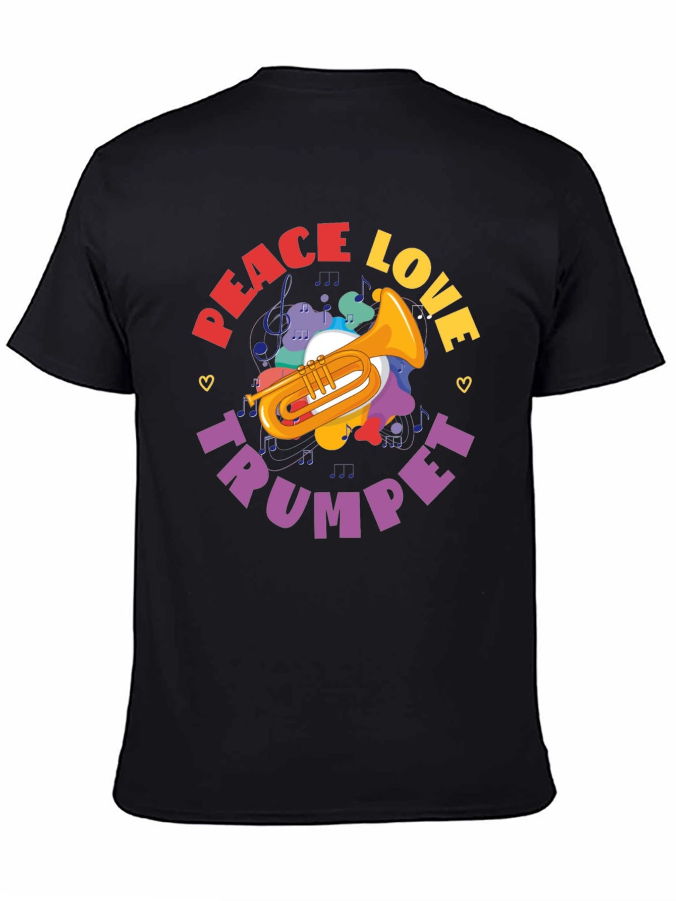Peace Love Trumpet Graphic T-Shirt