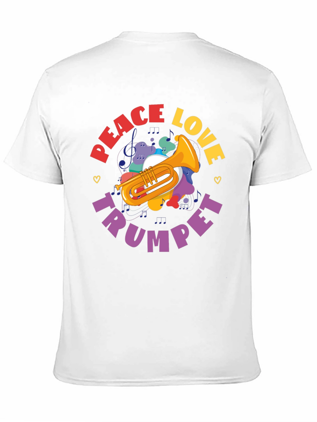 Peace Love Trumpet Graphic T-Shirt
