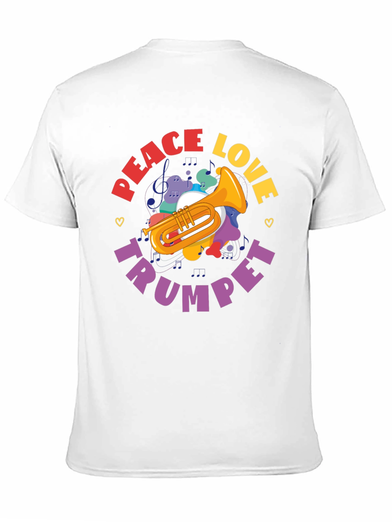 Peace Love Trumpet Graphic T-Shirt