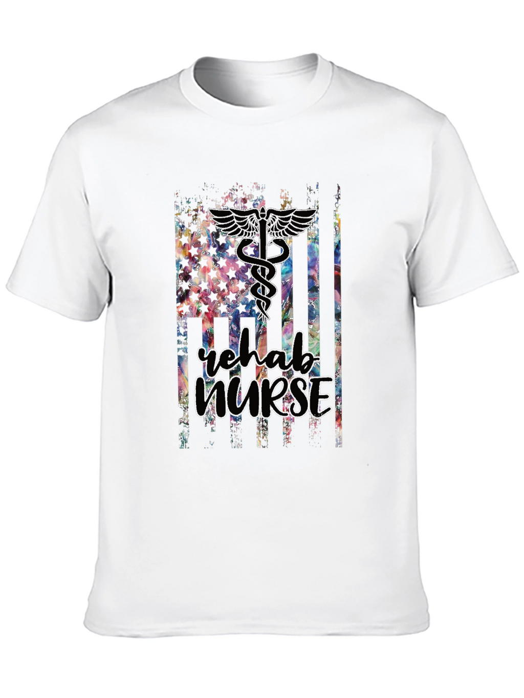 Rehab Nurse American Flag Tee - Nurse Apparel