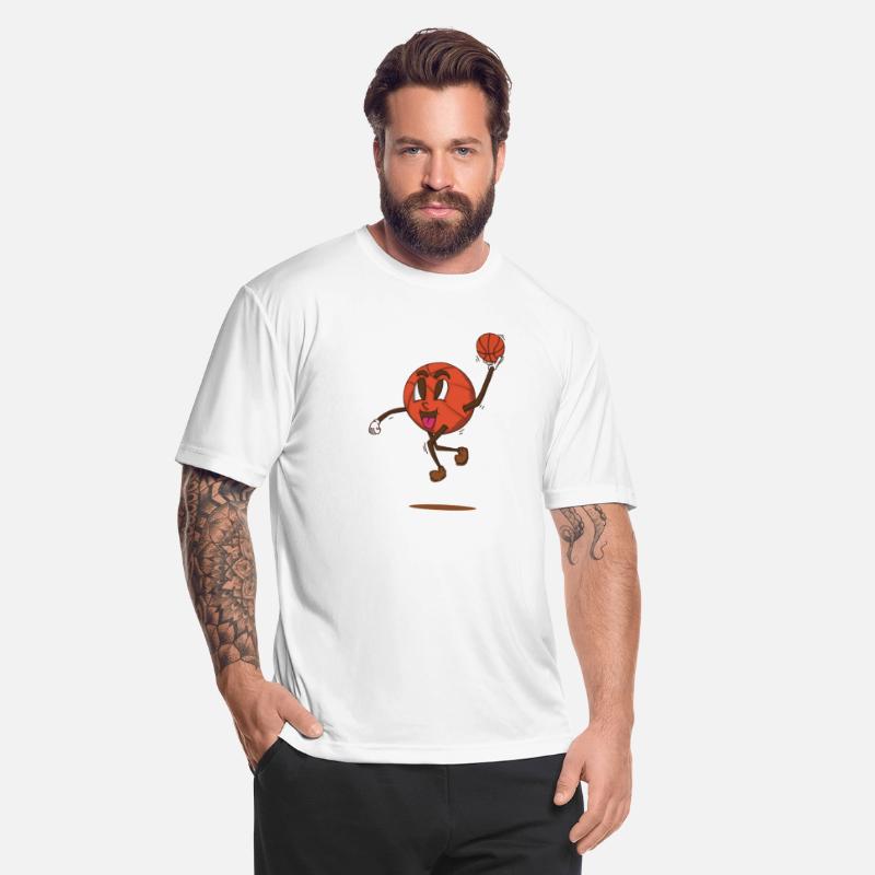 funky basketball cartoon face slamdunk retro style