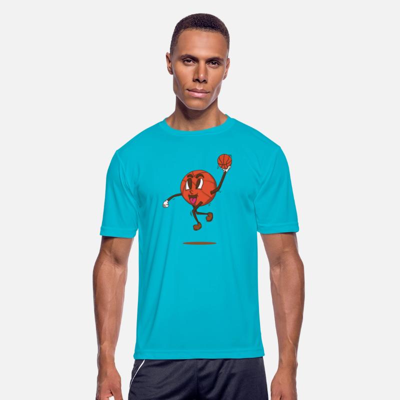 funky basketball cartoon face slamdunk retro style