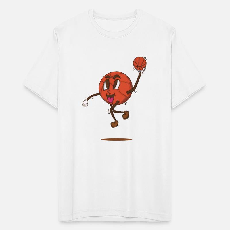 funky basketball cartoon face slamdunk retro style
