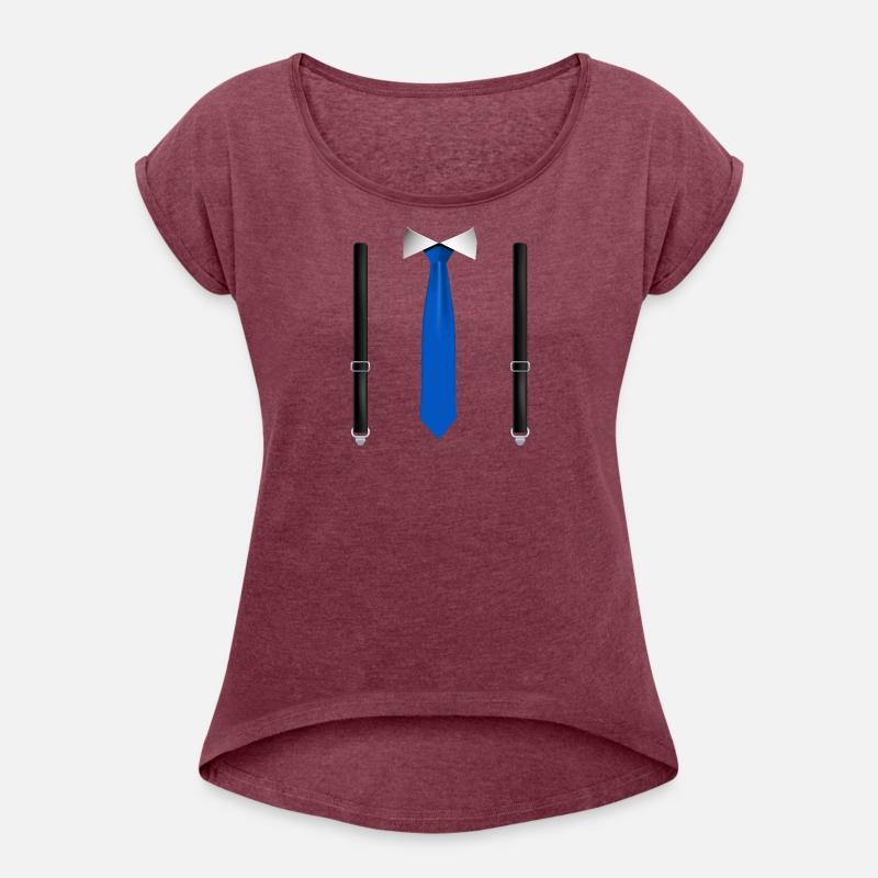 Funny Blue Tie with Black Suspenders Perfect