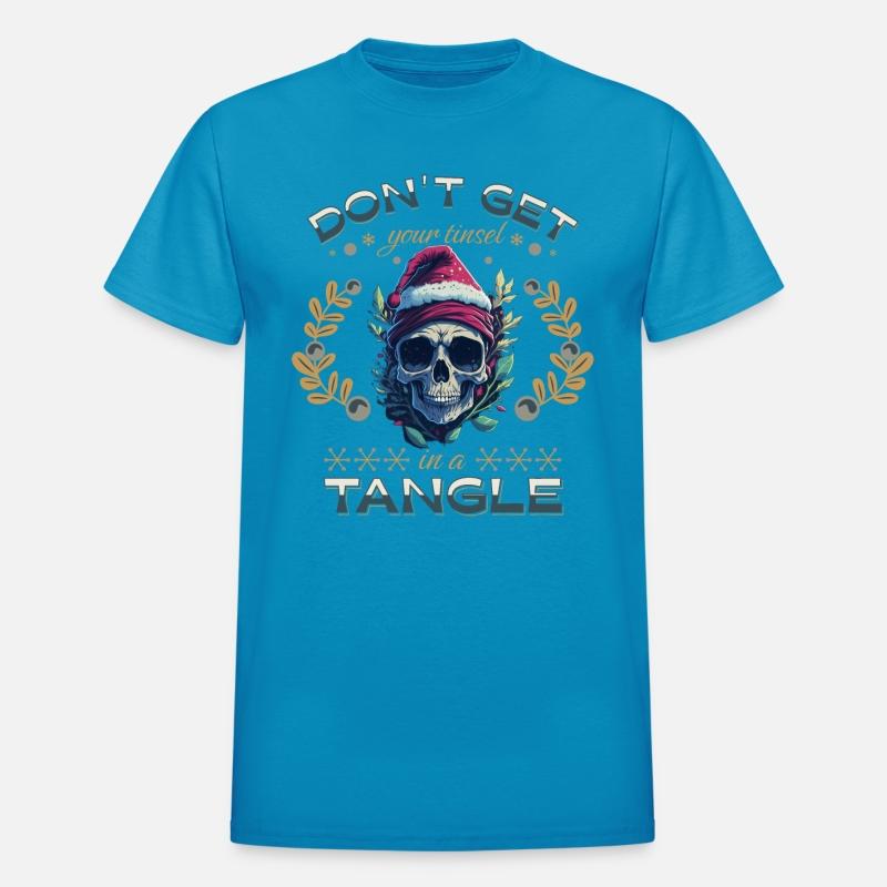 Funny Skeleton Christmas Design, Tinsel Tangle
