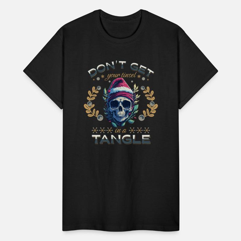 Funny Skeleton Christmas Design, Tinsel Tangle