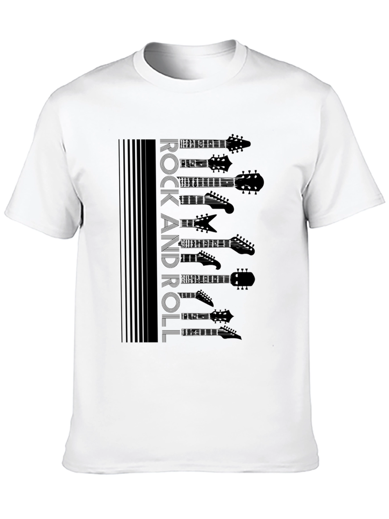 Rock and Roll Guitar Head T-Shirt - Black