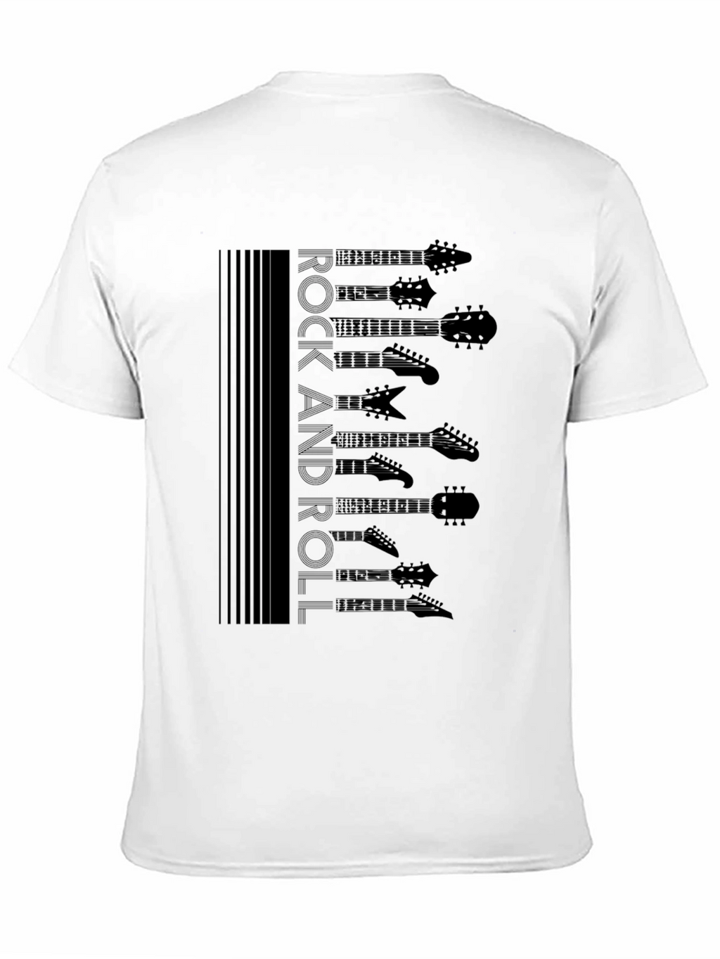 Rock and Roll Guitar Head T-Shirt - Black