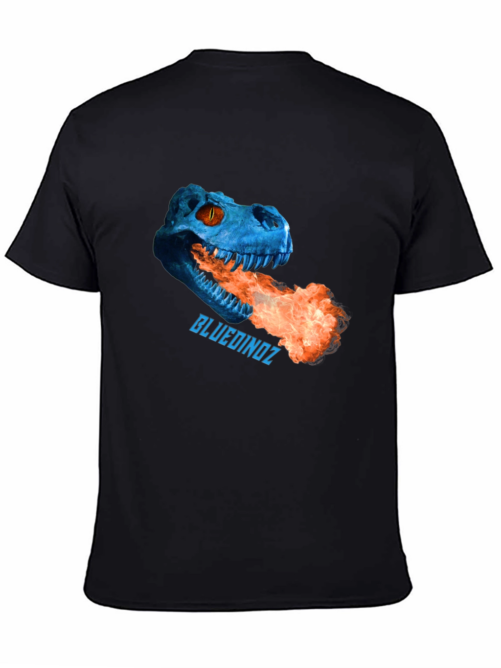 Blue Dinoz Fire-Breathing T-Shirt