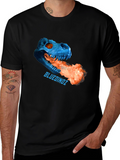 Blue Dinoz Fire-Breathing T-Shirt