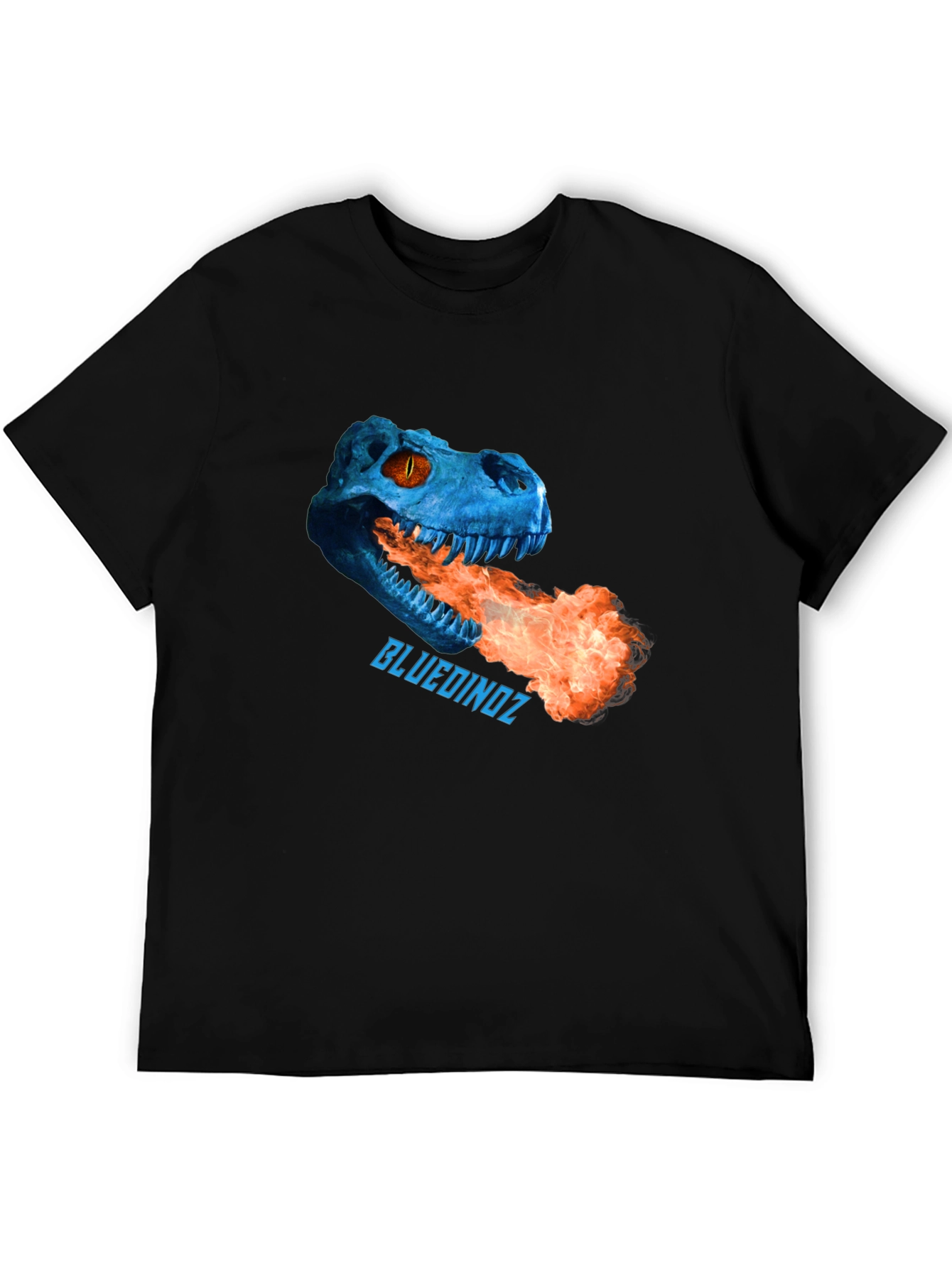 Blue Dinoz Fire-Breathing T-Shirt
